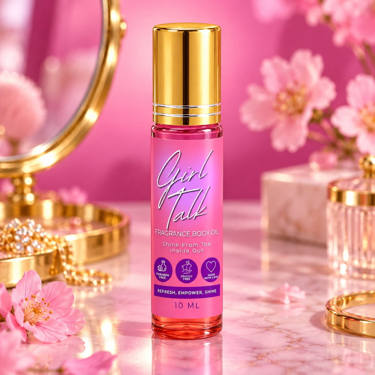 Sweet Confidence Fragrance Body Oil Roll-On – 10 mL | Girl Talk Inc.